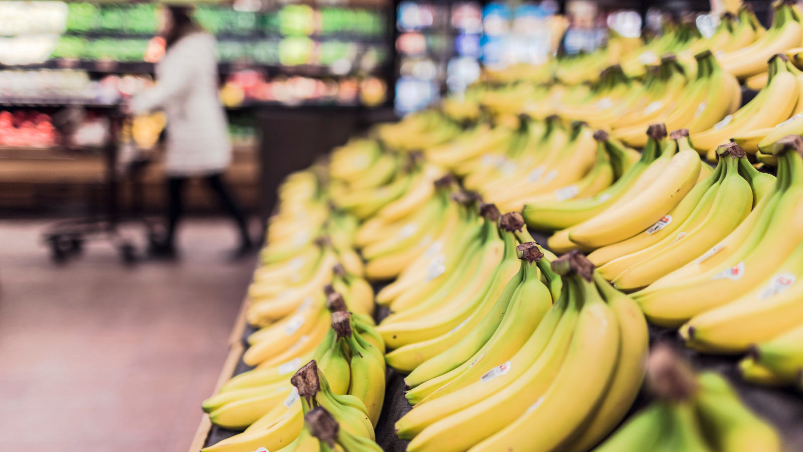 Bananas aisle supermarket