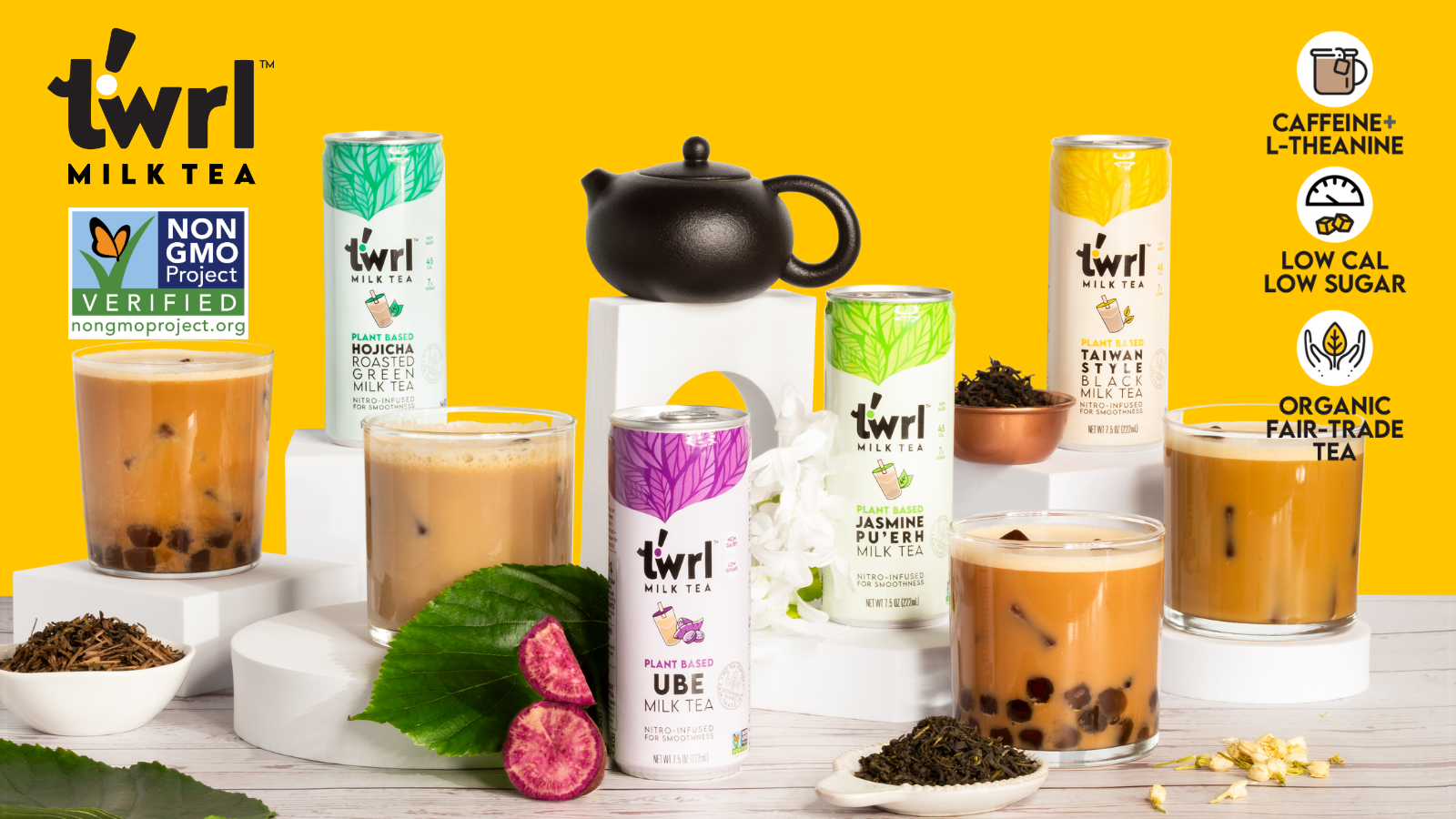 Product photography of Twrl Milk Tea